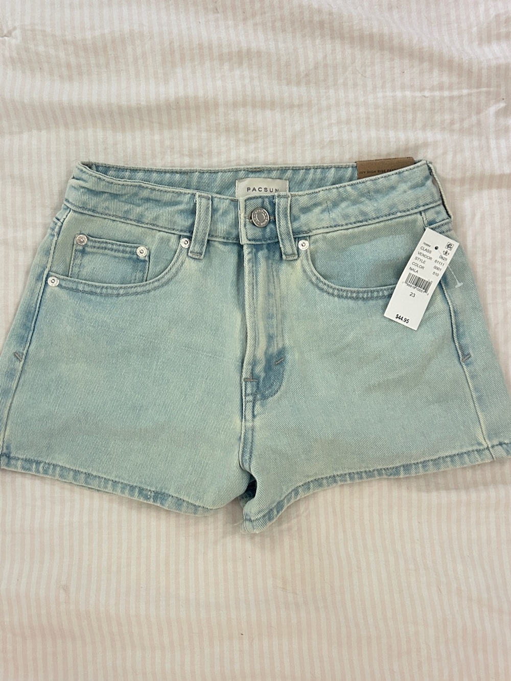 PacSun Light Wash High-Rise Denim Shorts